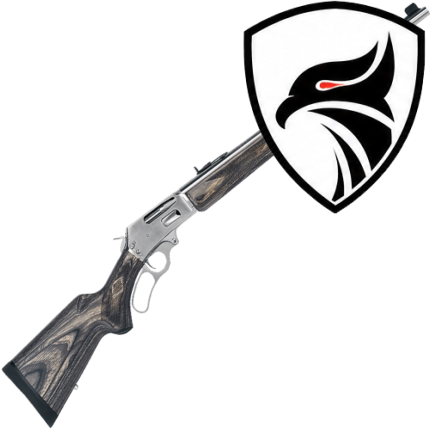30-30 Win. Magazine tubular de 5 tiros (balas de ponta de agulha) Ação de alavanca; ejeção lateral; receptor de aço inoxidável, parafuso canelado, cano, alavanca, placa de proteção do gatilho, tubo de revista e porta de carregamento; segurança de bloco de martelo Cor preta / cinza laminada de madeira dura tipo pistola com pente canelado; corte xadrez; almofada de recuo deluxe; pinos giratórios banhados a níquel Barril de aço inoxidável de 24 "(6 ranhuras) Taxa de torção de 1:12 " Mira traseira dobrável semi-buckhorn ajustável, mira frontal em rampa com conta de latão e capô Wide-Scan. 42 1/2 "de comprimento 13 1/2 "comprimento de tração 7 1/2 libras. peso aproximado