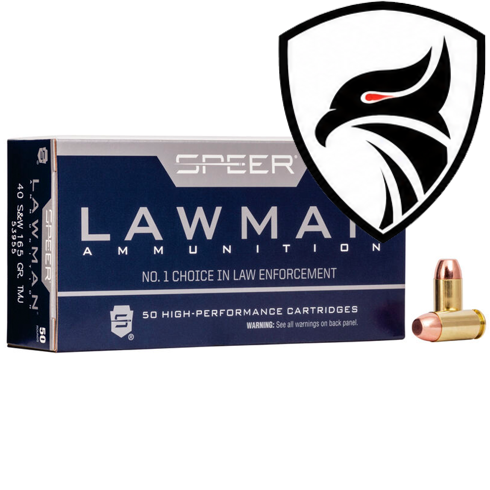 Munição Speer .40S&W TMJ Lawman 165gr Cx.50un