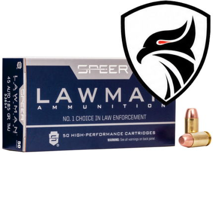 Munição Speer .45ACP TMJ Lawman 185gr Cx.50un