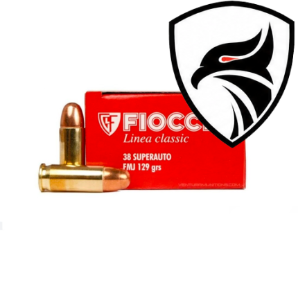 Munição Fiocchi .38 Super AUTO FMJ 129gr Cx.50un