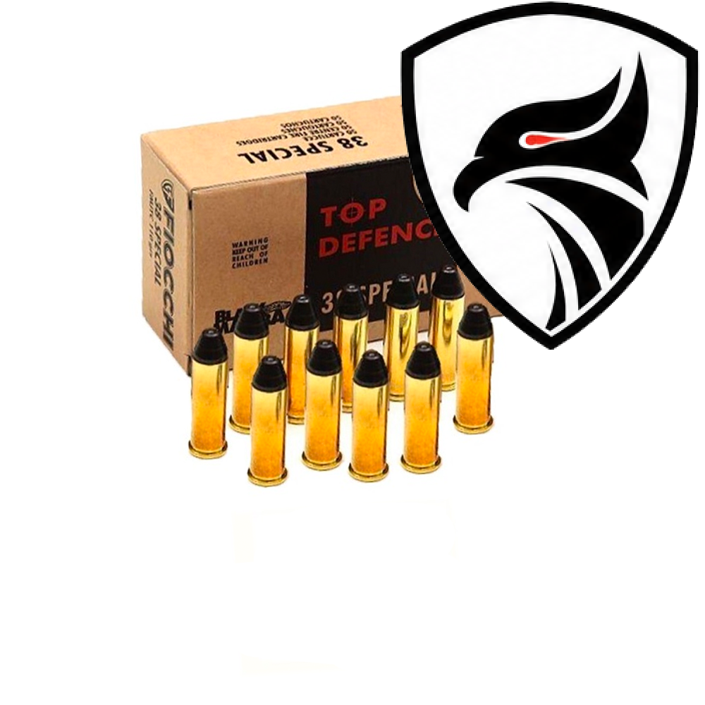 Munição Fiocchi .38SPL FMJTC Black Mamba 110gr Cx.50un