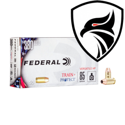 Munição Federal .380AUTO VHP Train Protect 85gr Cx.50un