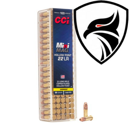 Cartucho CCI .22LR HS Mini Mag Ammo Cx.100un