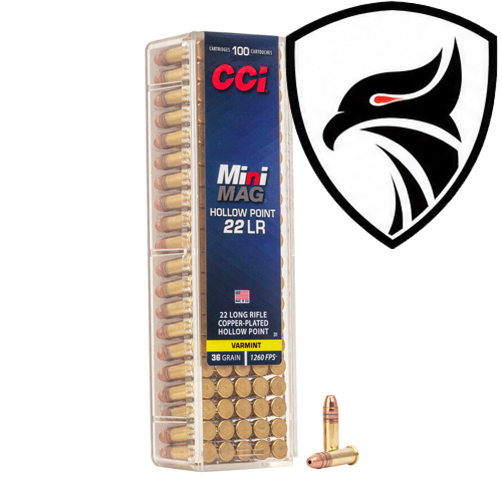 Cartucho CCI .22LR HS Mini Mag Ammo Cx.100un