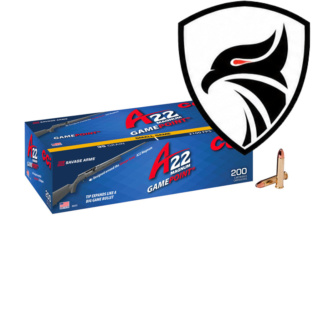 Cartucho CCI 22LR Magnum A22 WMR Cx.200Un