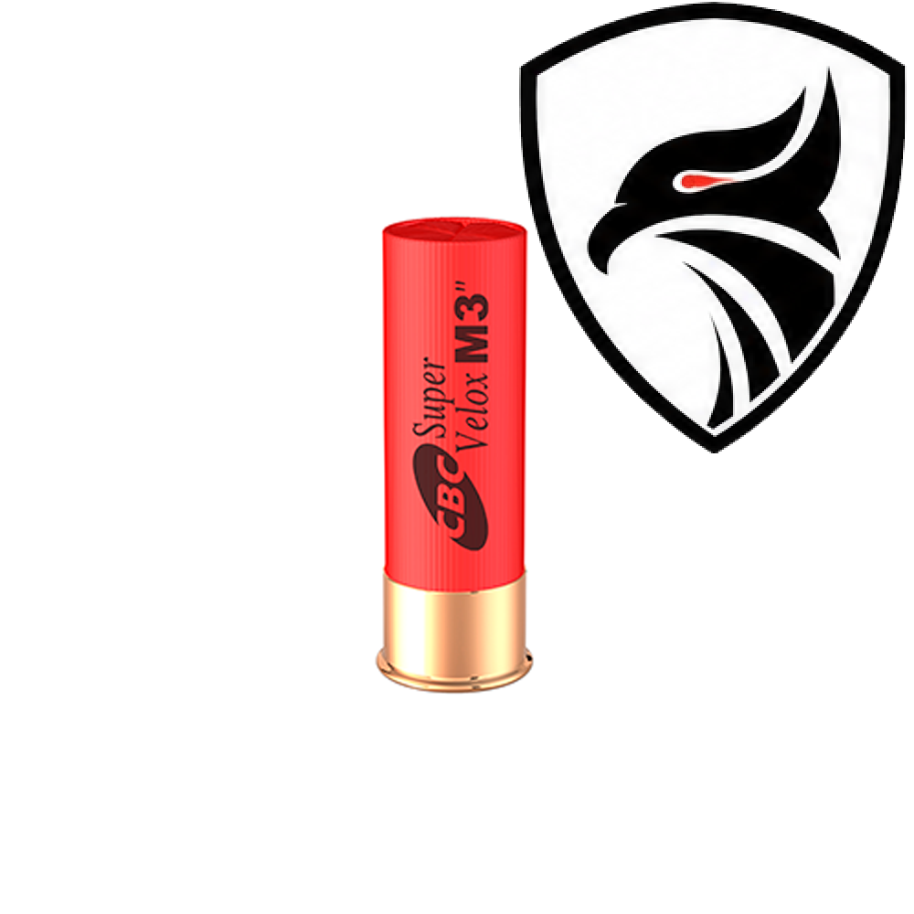 Cartucho CBC .12GA [76,2mm] Super Velox CH-3T M3″ Cx.25un