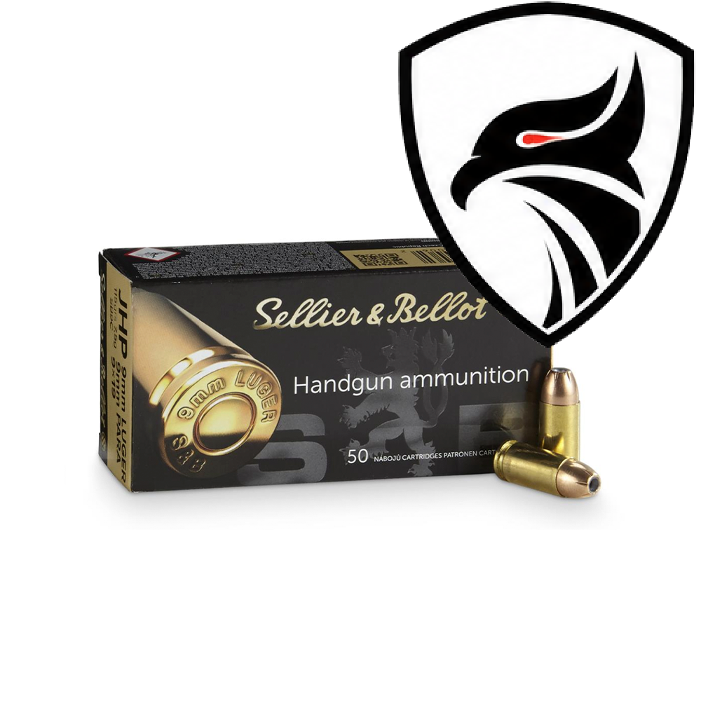 Munição Sellier & Bellot 9mm LUGER JHP 115gr Cx.50un