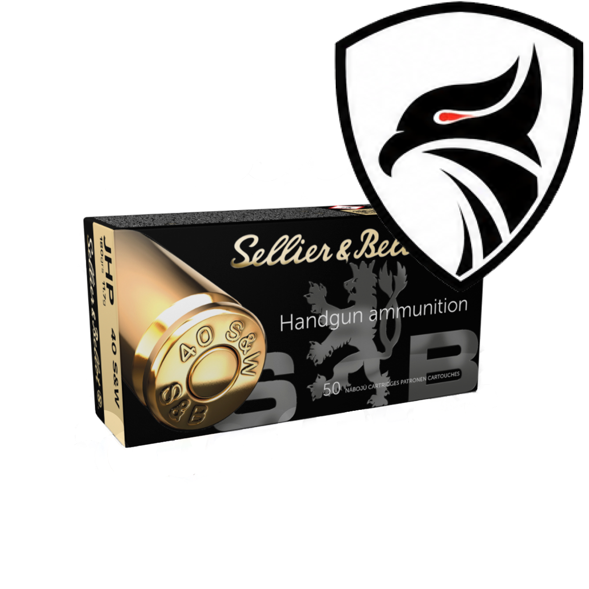 Munição Sellier & Bellot .40S&W JHP 180gr Cx.50un