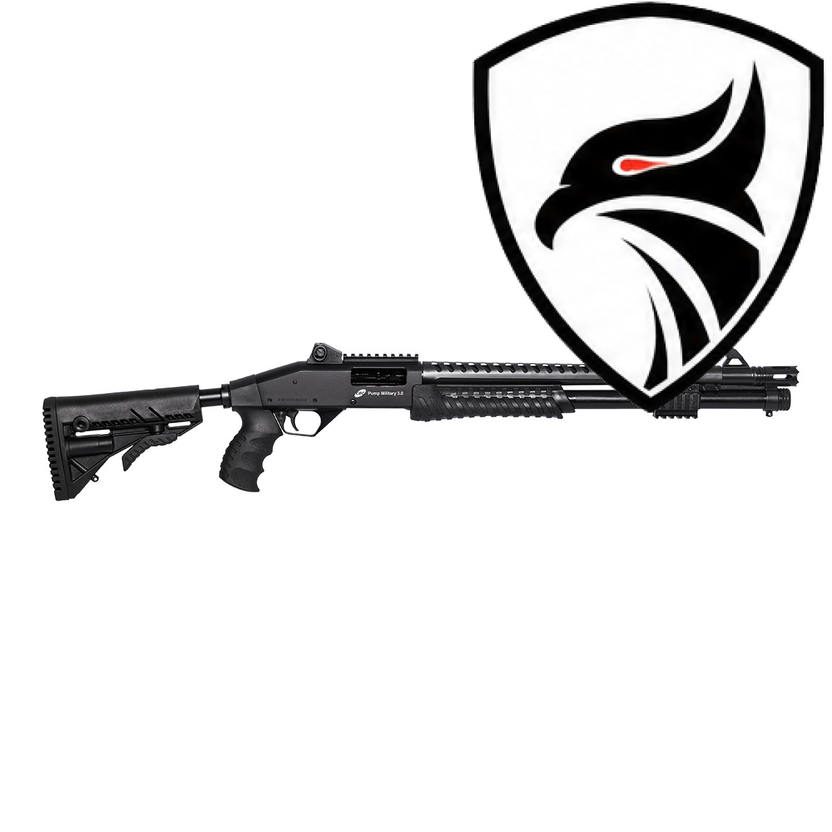 Espingarda Pump CBC Military 3.0 RT Calibre 12/19″ FULL