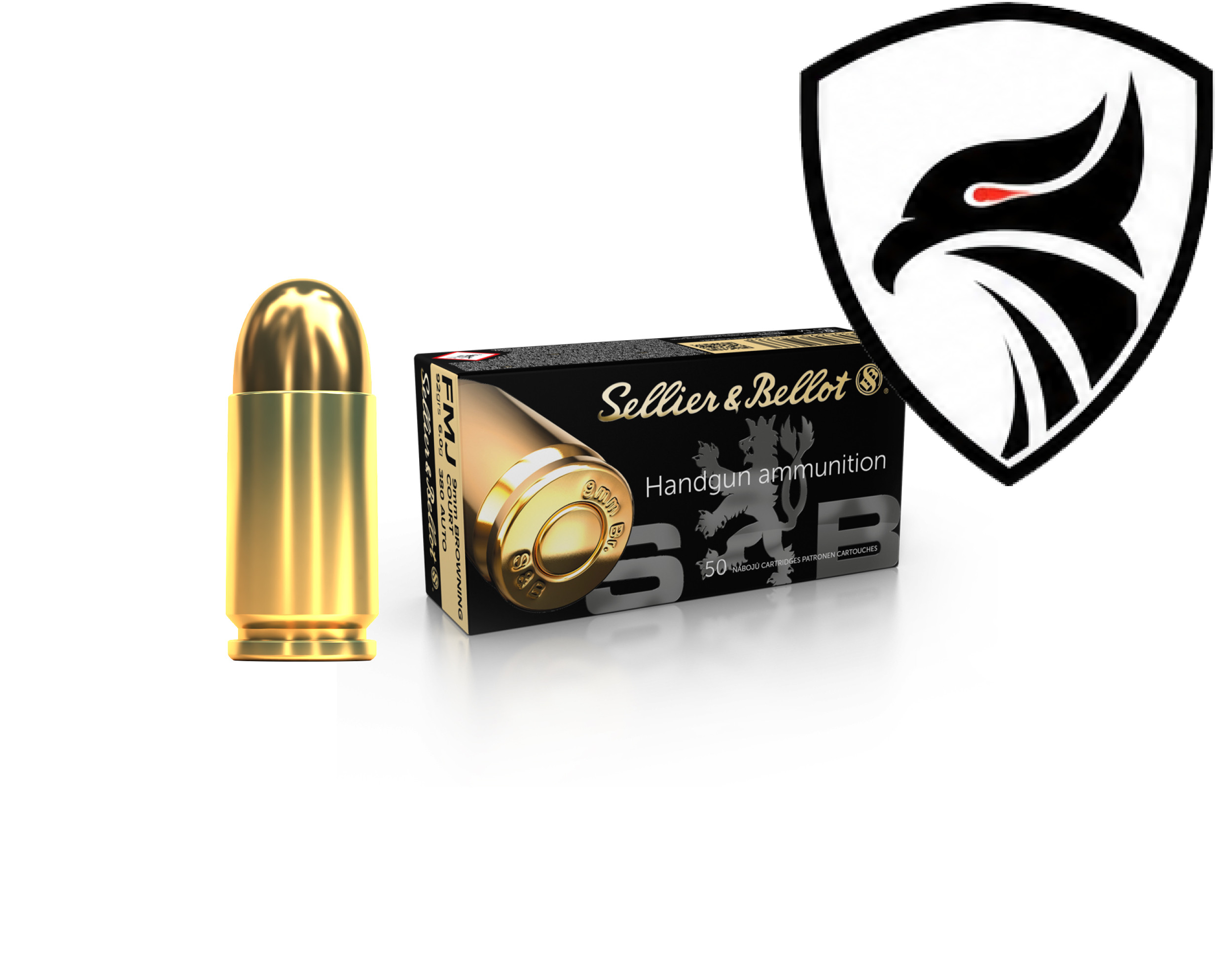 Munição S&B .380AUTO FMJ 92 Gr Cx. 50 Und