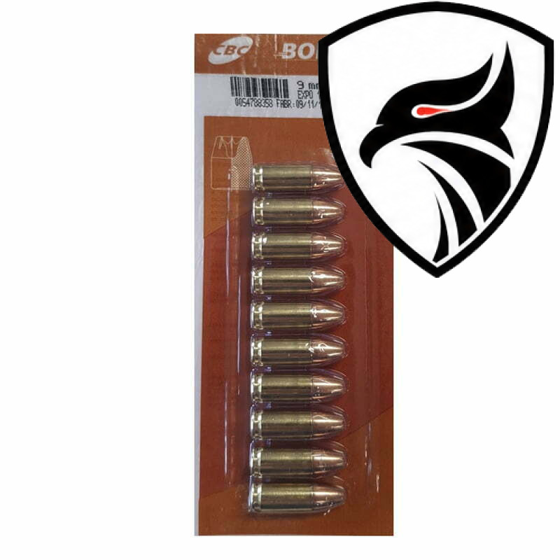 Munição CBC 9MM LGR EXPO +P 124GR BONDED