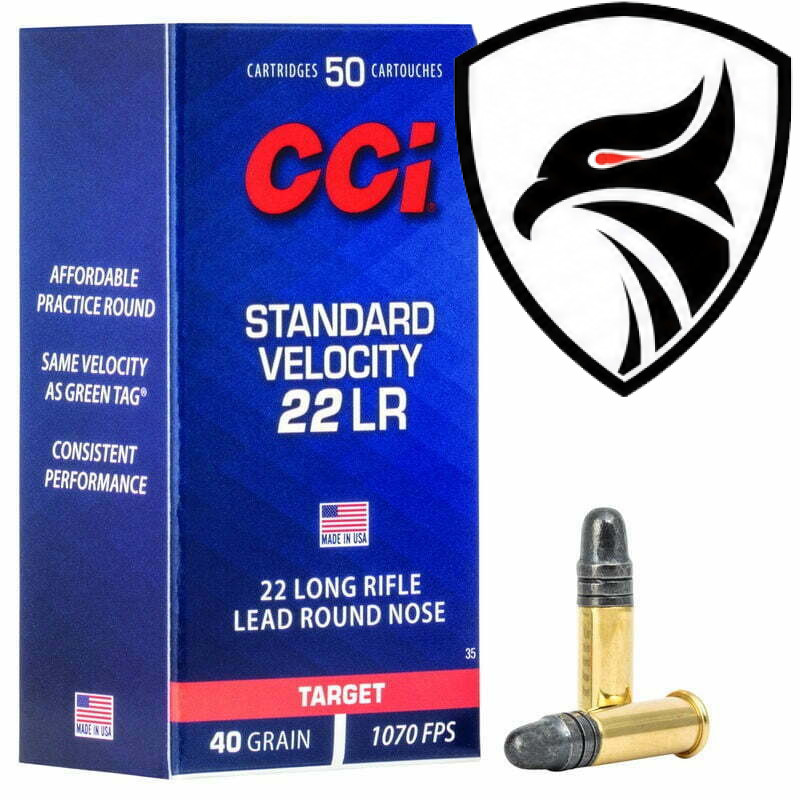 Munição CCI 22LR STANDARD VELOCITY TARGET OGIVAL 40GR – CX 50