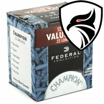 Munição Federal Cal 22 LR 36GR Champion Plated HP Cx 525